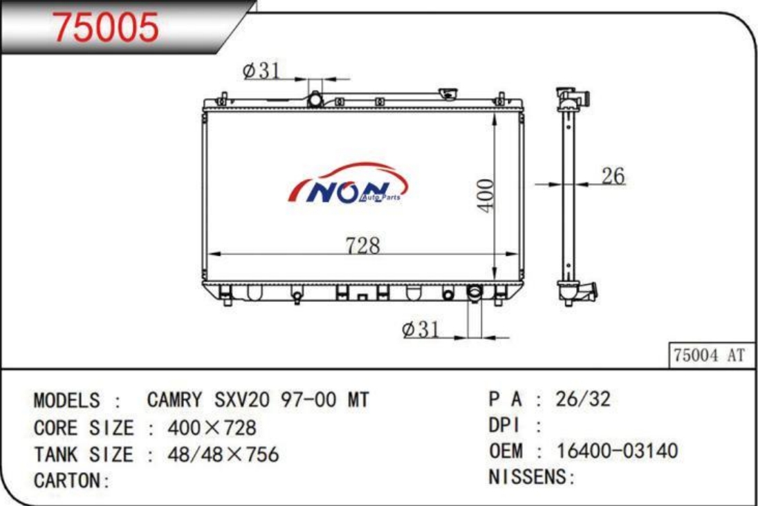 CAMRY SXV20 97-00 MT 