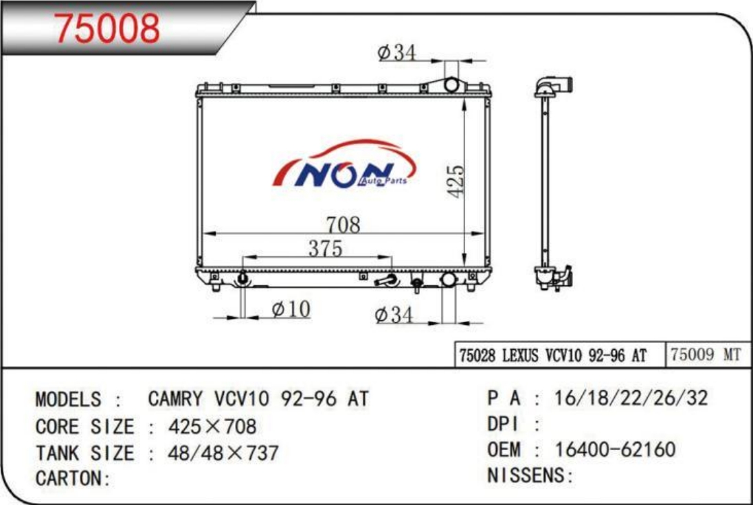 CAMRY VCV10 92-96 AT  