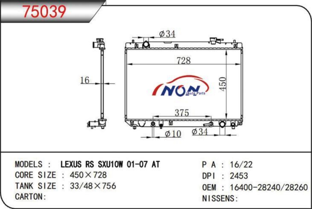 LEXUS RS SXU10W 01-07 AT  