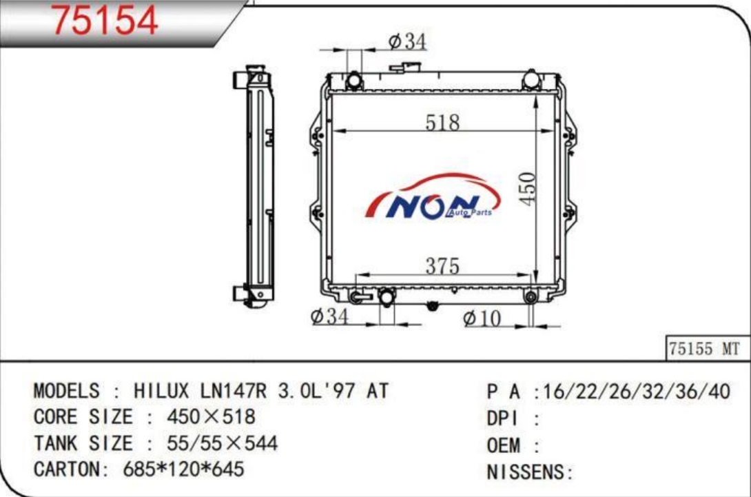 HILUX LN147R 3.0L 97 AT 