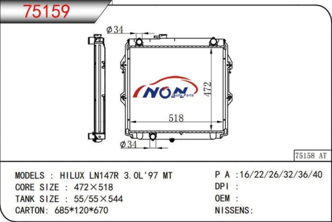 HILUX LN147R 3.0L 97 MT  