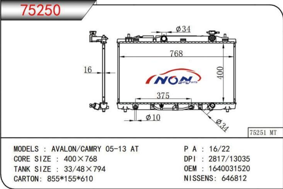 AVALON/CAMRY 05-13 AT 