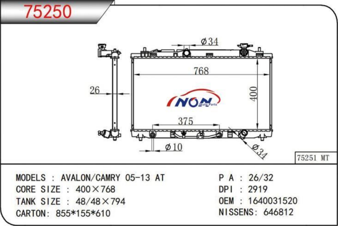 AVALON/CAMRY 05-13 AT  