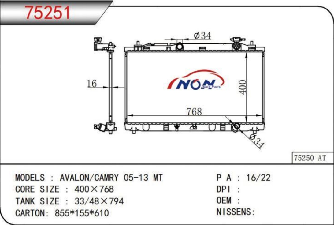 AVALON/CAMRY 05-13 MT 