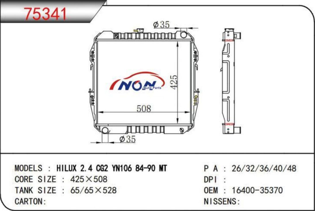 HILUX 2.4 CG2 YN106 84-90 MT 