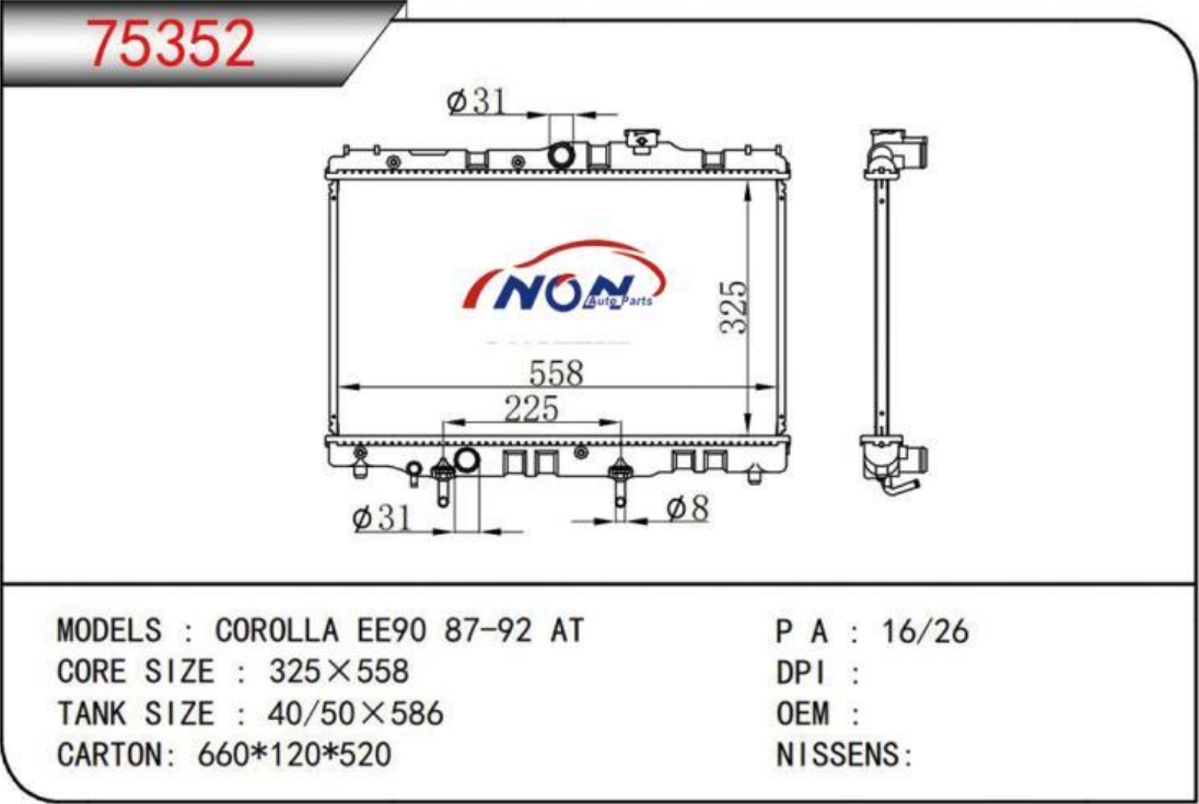 COROLLA EE90 87-92 AT  